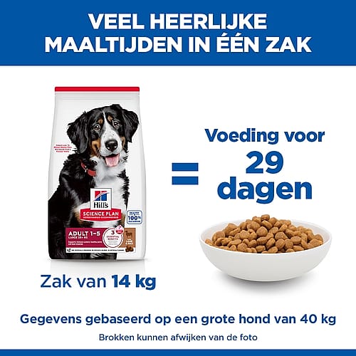 hondenvoeding, brokken, zak, 14 kg, Adult 1-5