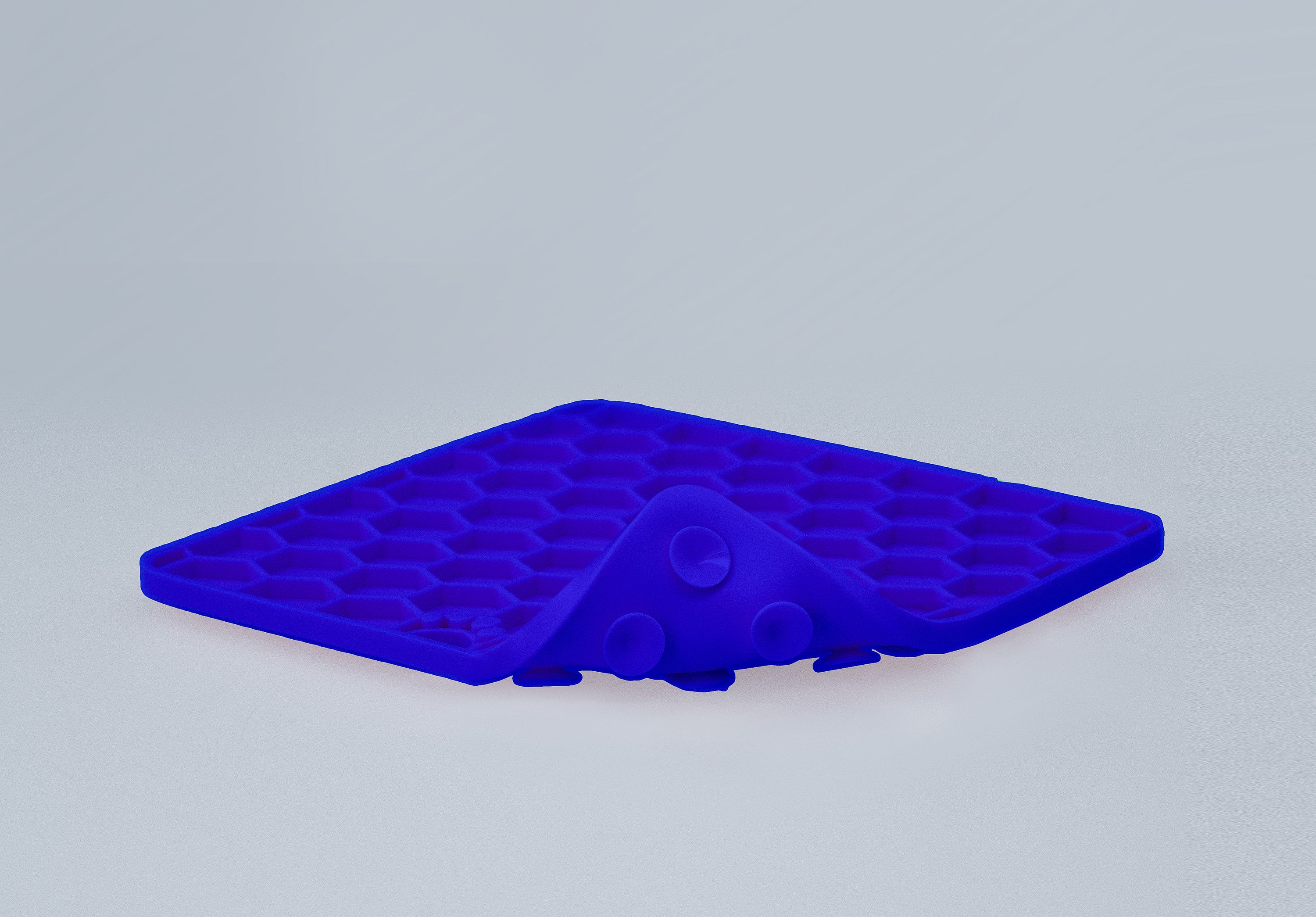 Eat Slow Live Longer Honeycomb Lick Mat Blauw