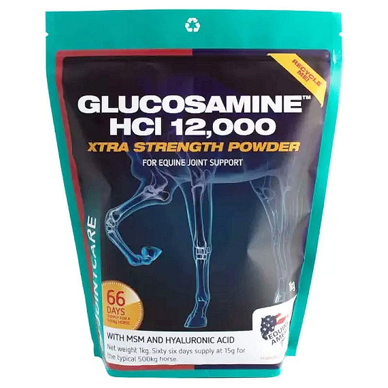 glucosamine, HCl 12,000, poeder, ondersteuning gewrichten, paard