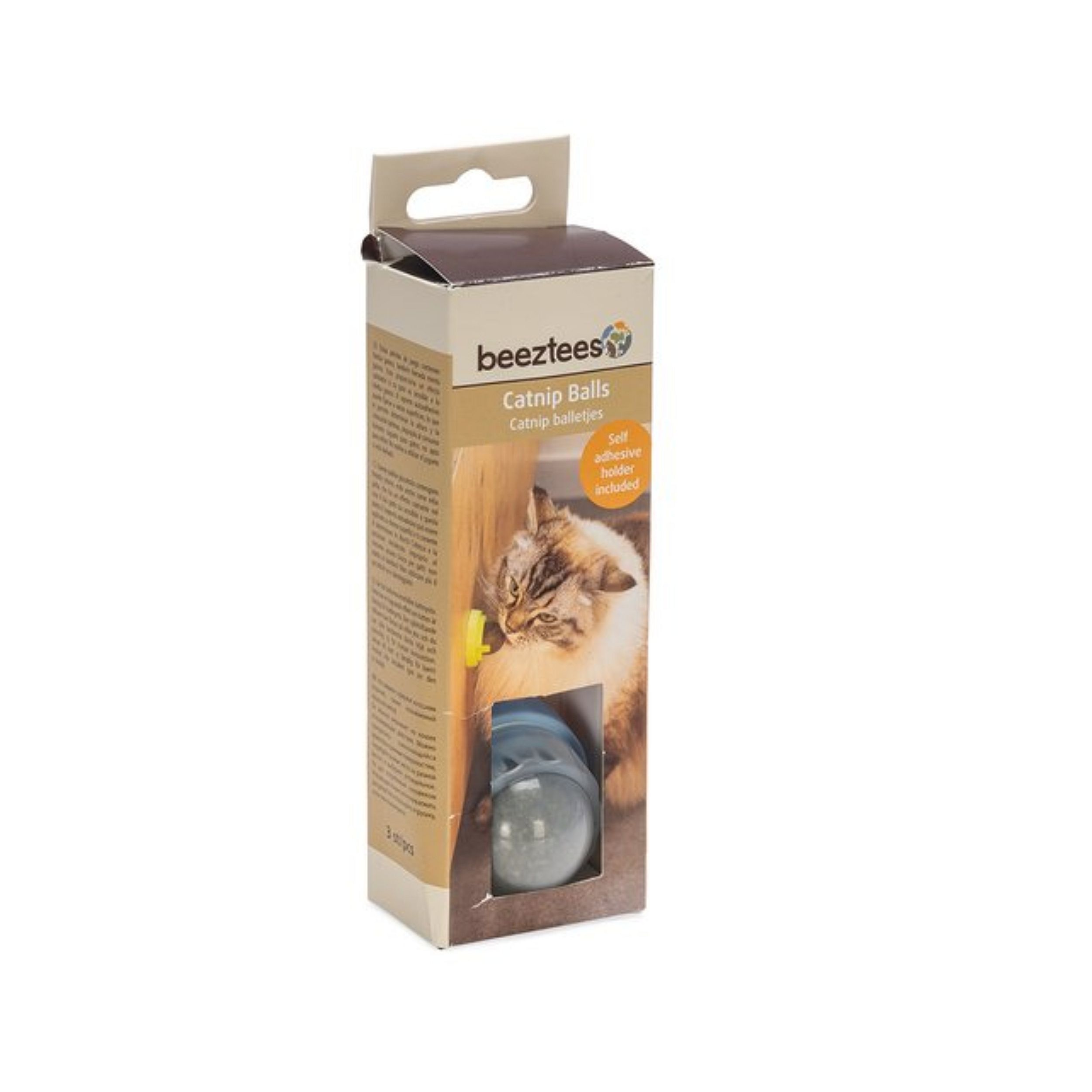 catnip balls, cat toy, ball, self-adhesive holder, beeztees
