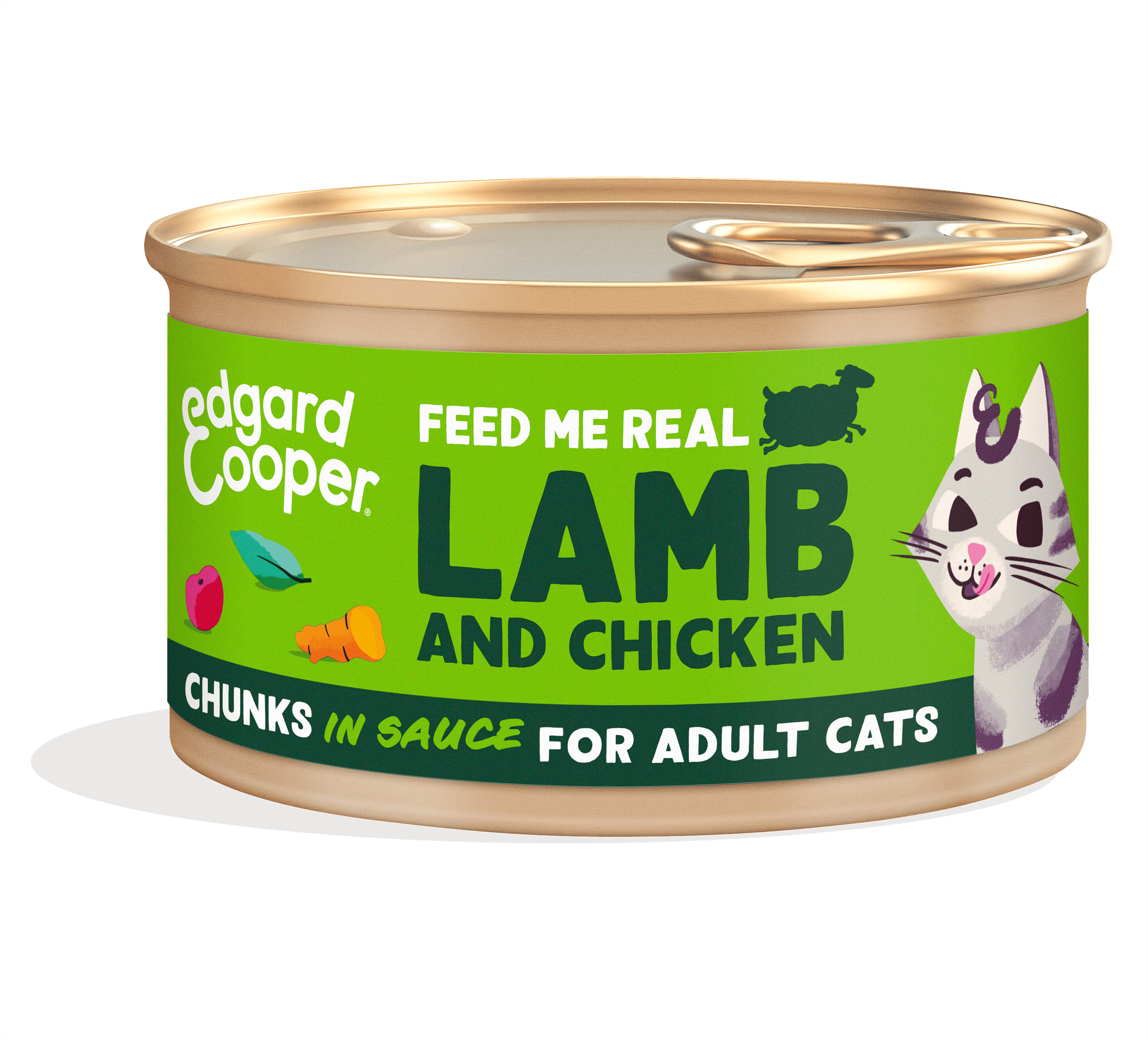 Edgard & Cooper Blikjes Lam en Kip Chunks Adult Kat 18 x 85 gram