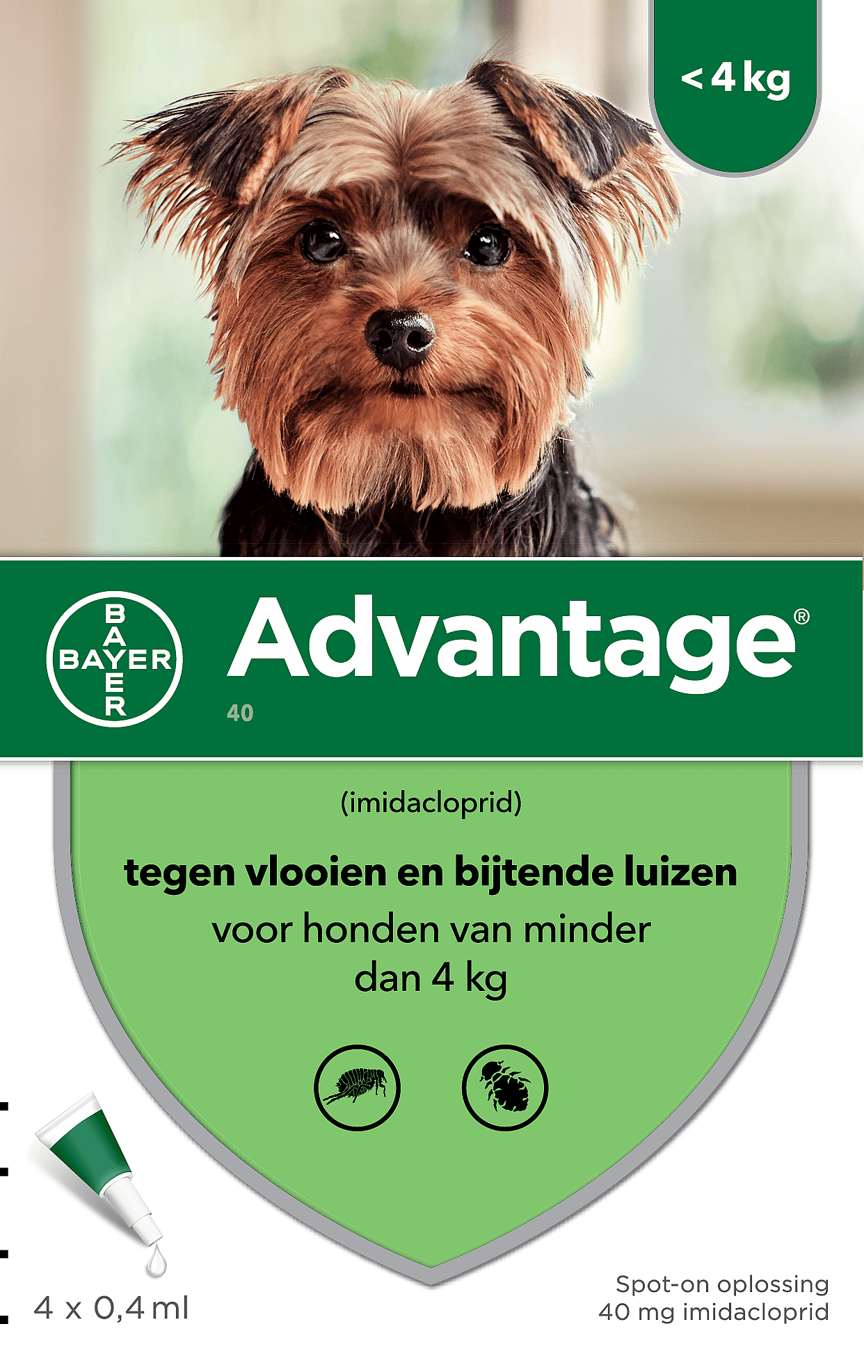 Advantage Spot-on Hond 40 mg - 1 - 4 kg