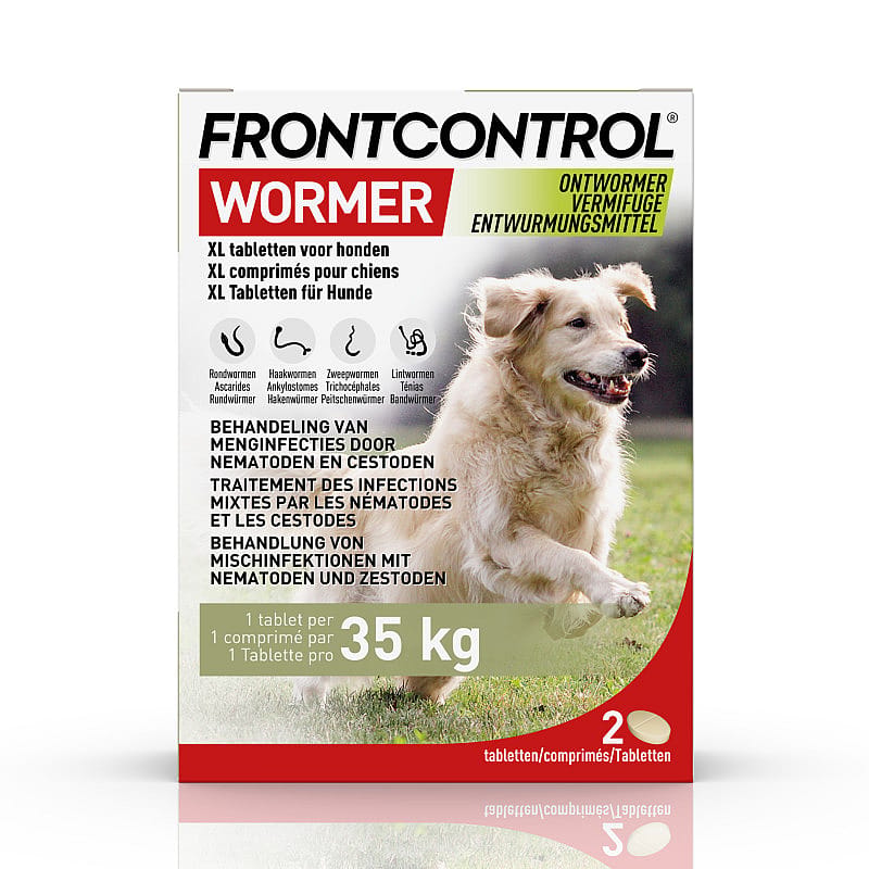 Frontcontrol Ontwormer Hond 2 tabletten - XL