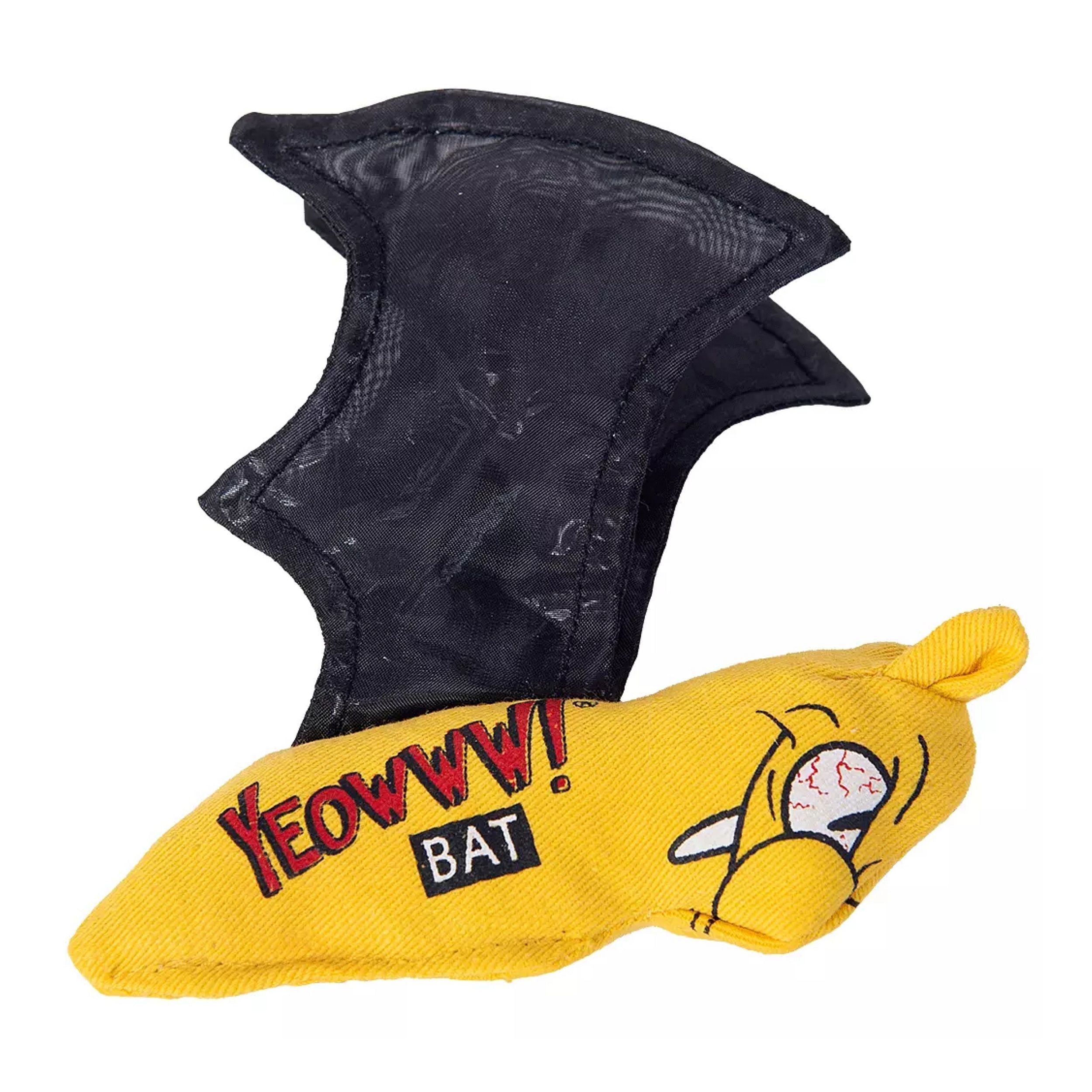 plush, toy, bat, yellow, eyes