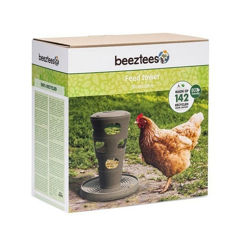 feed tower, kippenvoerbak, eco vriendelijke, recycled materiaal, zelp?