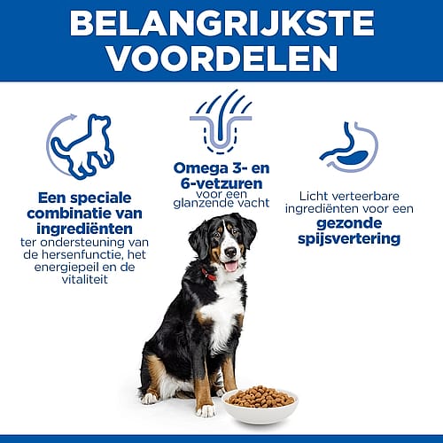 Hill's Science Plan Senior Vitality Large Breed Mature Adult 6+ Hondenvoer Kip & Rijst