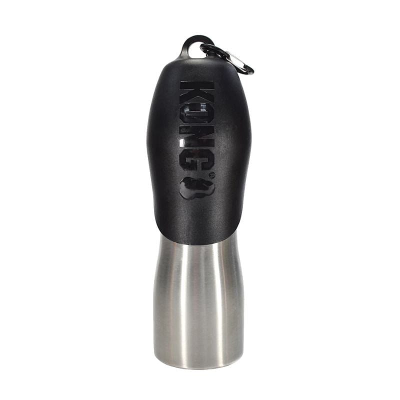 KONG RVS H2O waterfles Hond Kat Zwart 740 ml