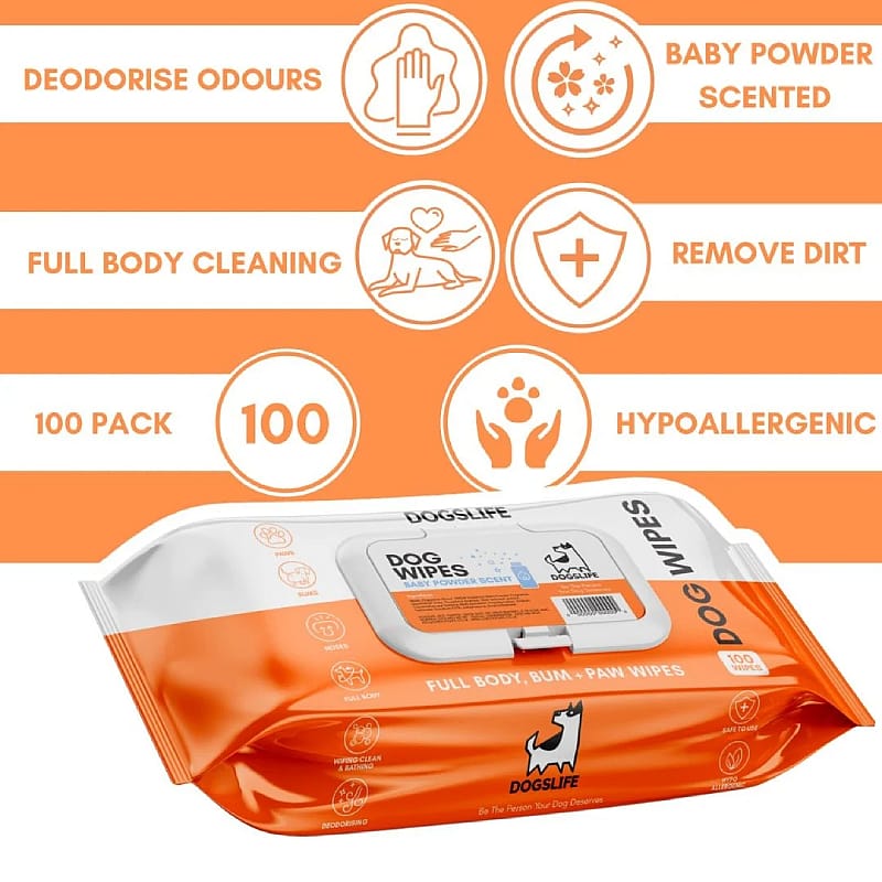 DogsLife Grooming Wipes Hond 100 stuks
