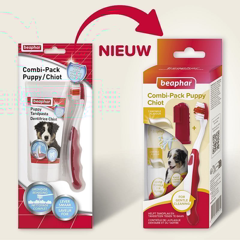 Beaphar Combi-Pack Puppy Tandpasta & Borstel