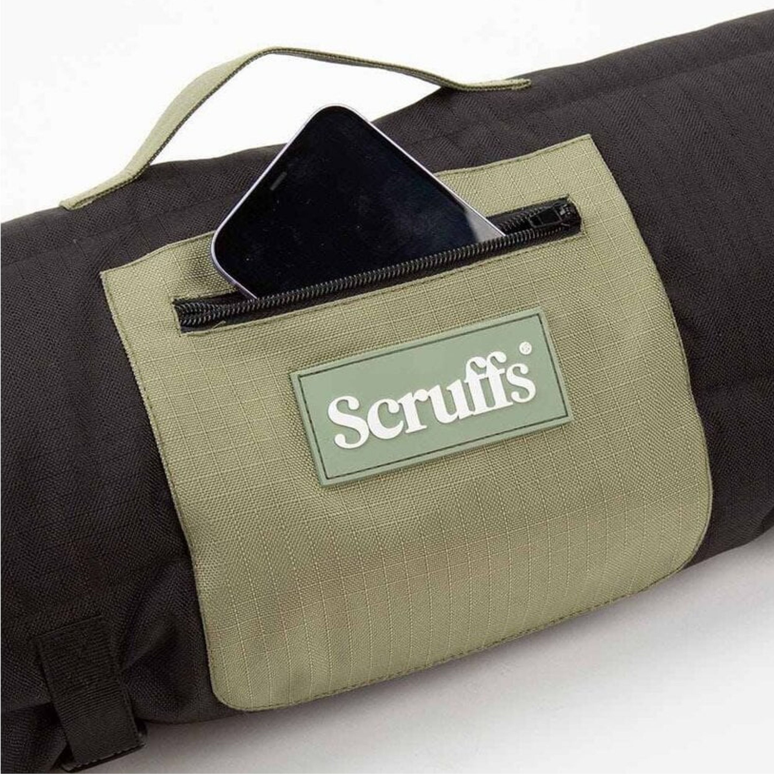 Scruffs Expedition Roll Up Travel Pet Bed Khaki Green