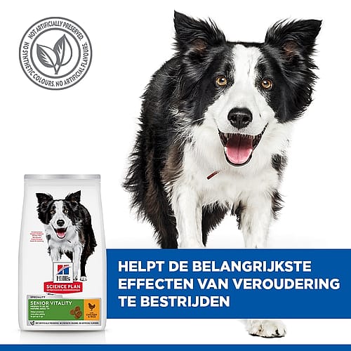Hill's Science Plan Senior Vitality Medium Mature Adult 7+ Hondenvoer Kip Rijst