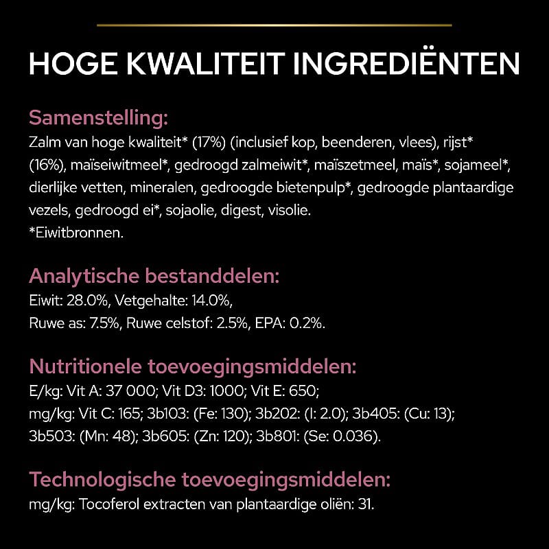 Purina Pro Plan Medium & Large Adult 7+ Sensitive Skin Hondenvoer Zalm 14 kg