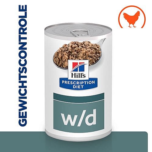 Hill's Prescription Diet WD Diabetes Care Hondenvoer Kip 12 x 370 gram blikjes