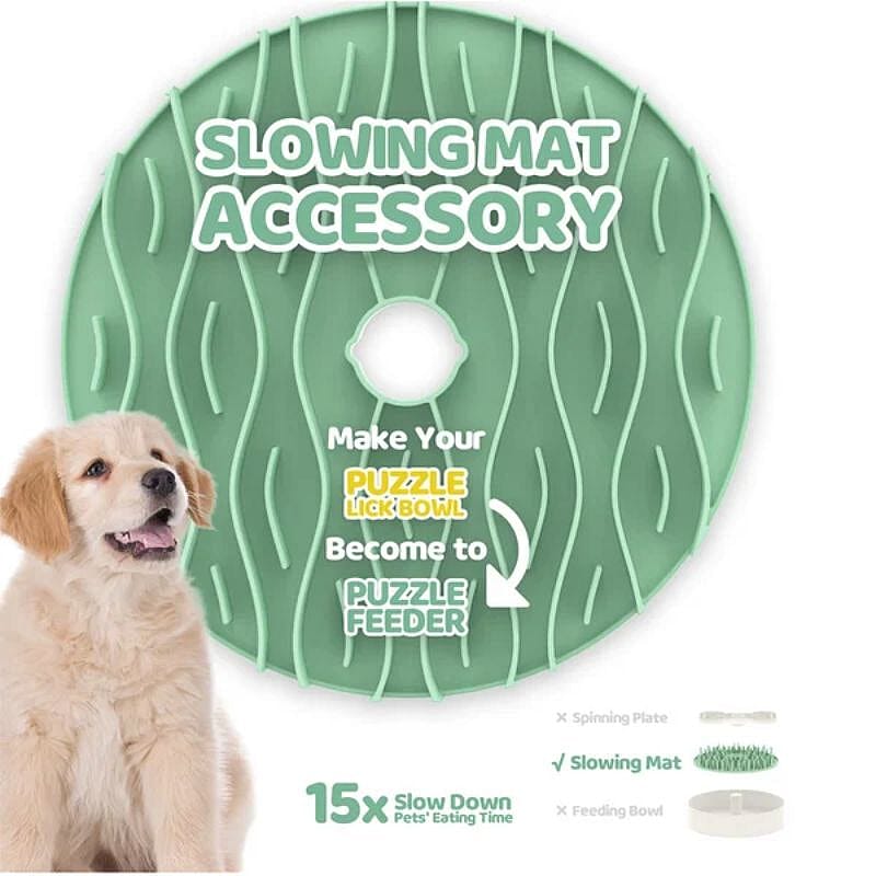 Puzzle Slow Feeder Ø 25 cm Grote Hond Slowing Mat - Ø 24 cm - accessoire los