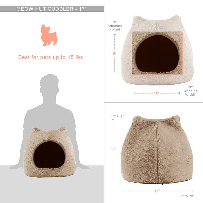 Outward Hound Meow Hut Pluche Kat Taupe