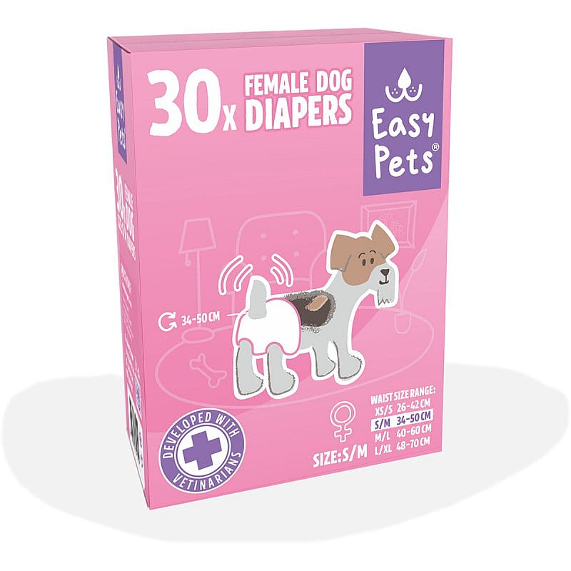 EasyPets Hondenluiers Teef Hond 30 stuks S/M