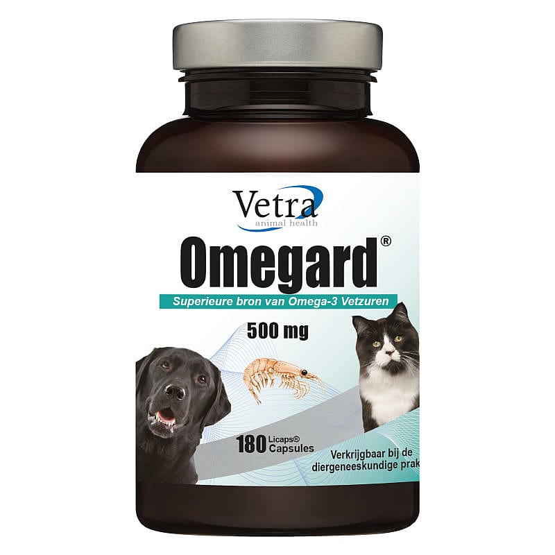 Vetra Omegard Krillolie Omega-3 Hond Kat 180 capsules