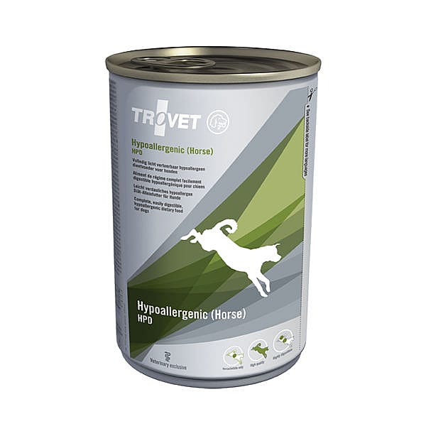 Trovet HPD Hypoallergenic (Rich in Horse) Hond 6 x 400 gram blikjes