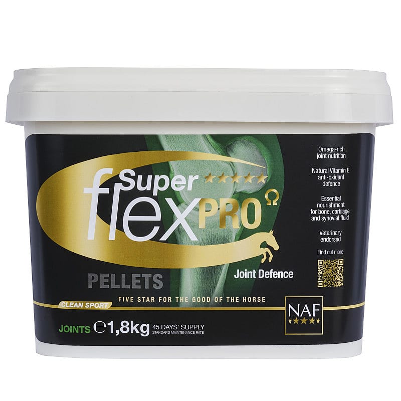 NAF Superflex Pro Omega Pellets – Geavanceerde gewrichtsformule voor prestatiepaarden 1.8 kg