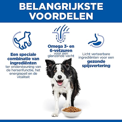 Hill's Science Plan Senior Vitality Medium Mature Adult 7+ Hondenvoer Kip Rijst