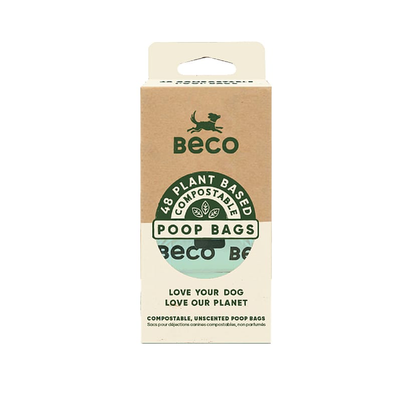 Beco Poop Bags Compostable Hond Travel pack - 48 stuks
