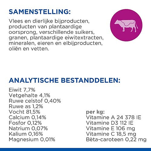 Hill's Science Plan Adult Kattenvoer Maaltijdzakjes 12 x 85 gram Rund