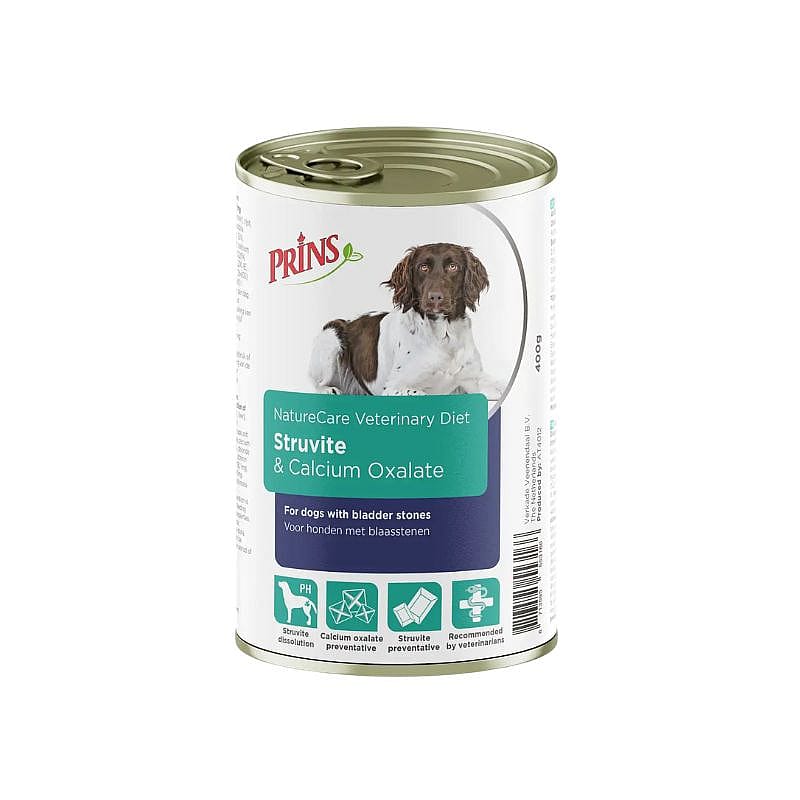 dogvoeding, blik, struvite, calciumoxalaat, naturecare veterinaire dieet, dogvoer, blikvoedsel, dierenvoeding, Struviet, calciumoxalaat