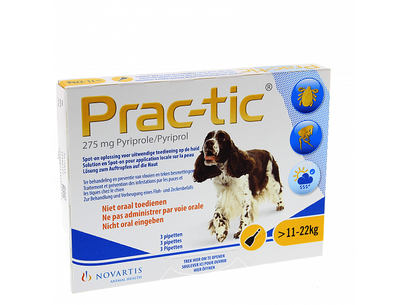 Prac-tic Hond Hond 11 tot 22 kg - 3 pipetten