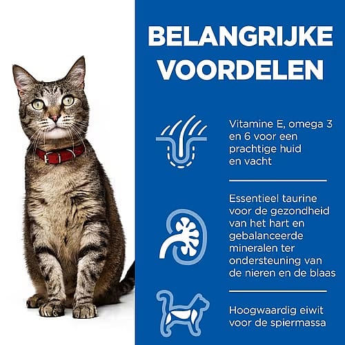 Hill's Science Plan Adult Kattenvoer Maaltijdzakjes Multipack met Kip Rund & Zeevis 12 x 85 gram