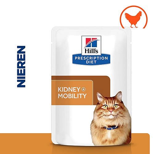 Hill's Prescription Diet KD + Mobility Kattenvoer 12 x 85 gram maaltijdzakjes