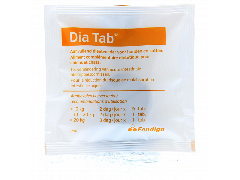 Dia Tab Kauwtablet Hond Kat Clinic Box 20 tabletten