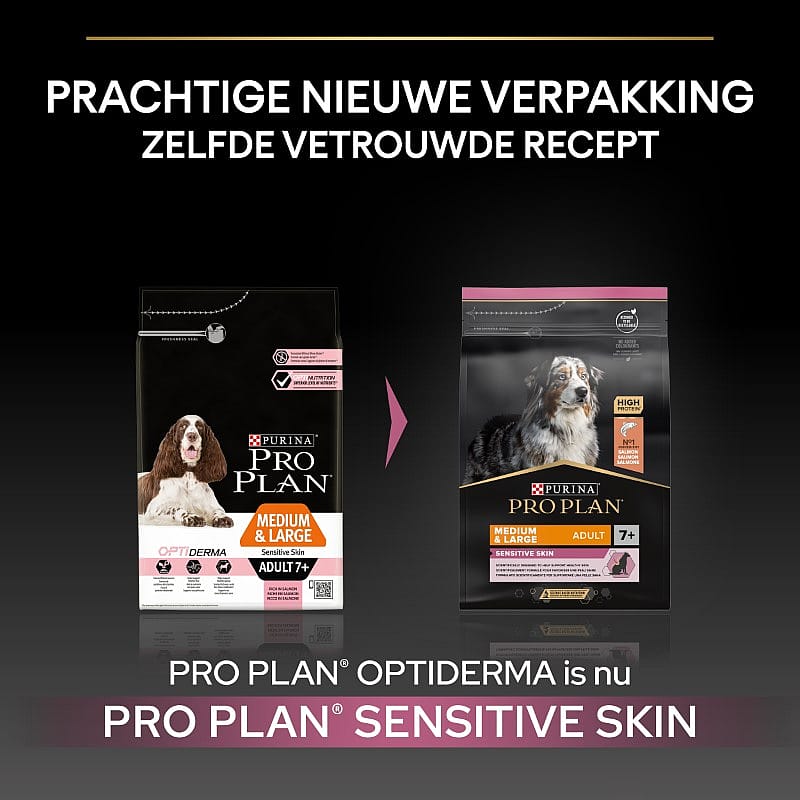 Purina Pro Plan Medium & Large Adult 7+ Sensitive Skin Hondenvoer Zalm 14 kg