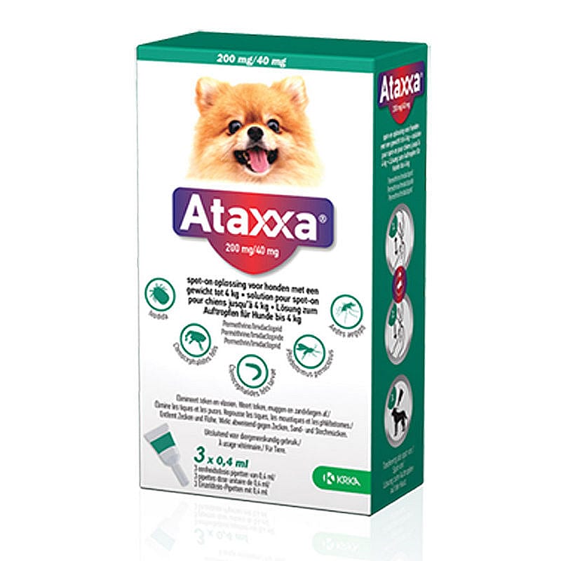 Ataxxa Spot-On 3 pipetten 1.5 tot 4 kg - 40/200