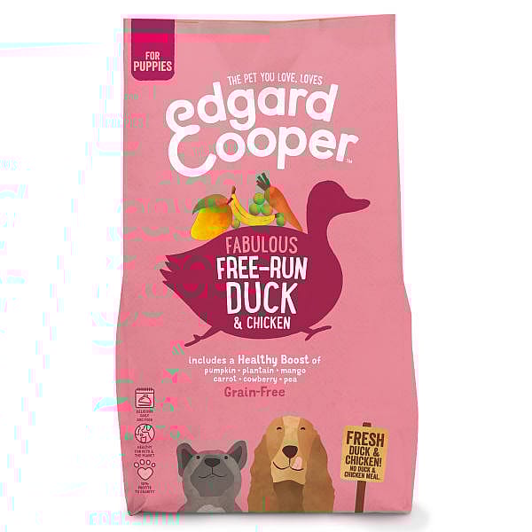 Edgard & Cooper Puppyvoer Verse Scharreleend en Scharrelkip 700 gram