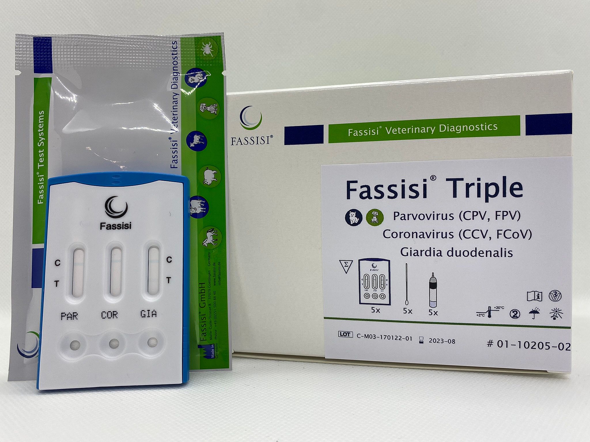 Fassisi Triple Parvo Giardia Corona Ontlasting Sneltest Hond Kat