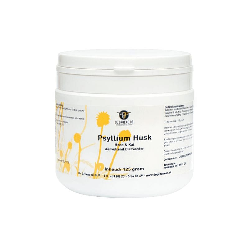 Groene Os Psyllium Husk Hond Kat 125 gram