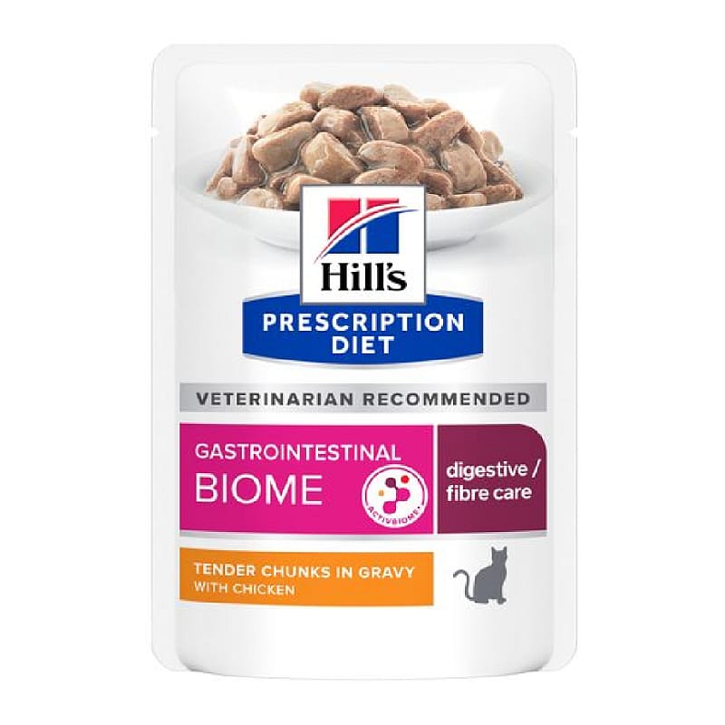 Hill's Prescription Diet Gastrointestinal Biome Kattenvoer 12 x 85 gram maaltijdzakjes - Kip