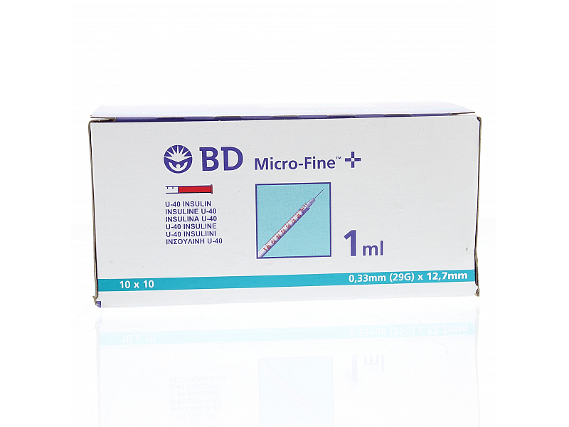 Spuitjes Insuline BD Micro-Fine U-40 Hond Kat 100 stuks 1.0 ml
