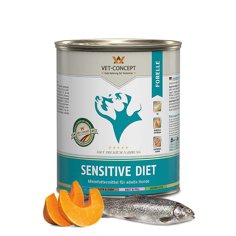 Vet-Concept Sensitive Diet Forel hondenvoer 6 x 800 gram blikjes