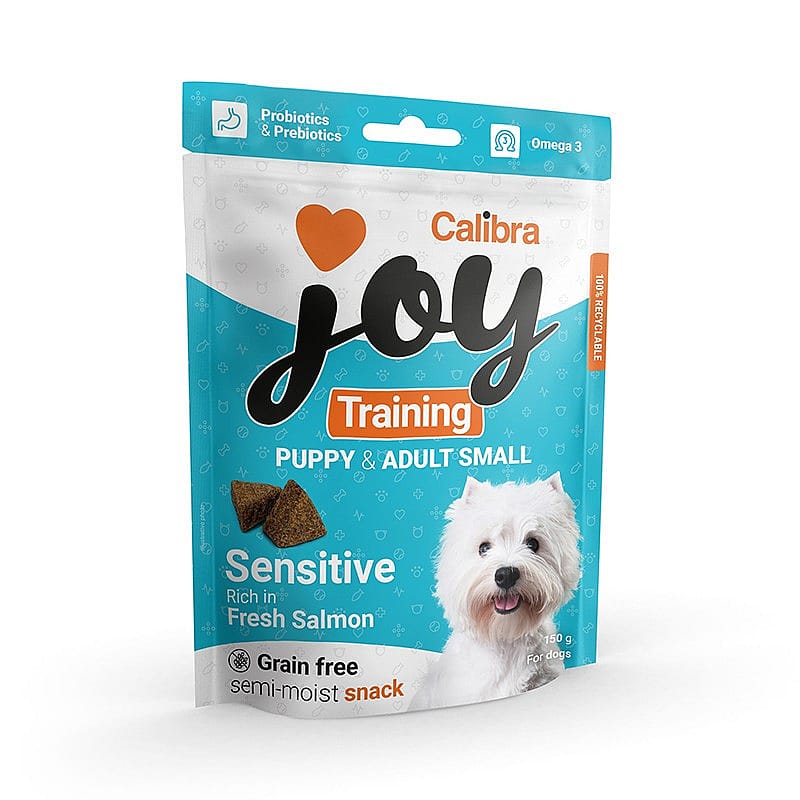 Calibra Joy Dog Training Sensitive Puppy & Adult Small Zalm 150 gram