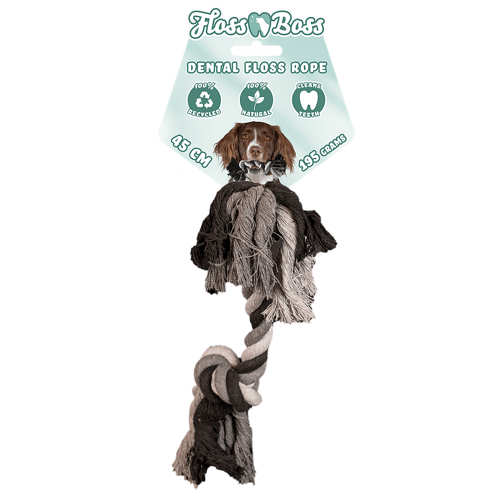 Floss Boss Dental Rope Flosstouw 2 Knot Hond 45 cm