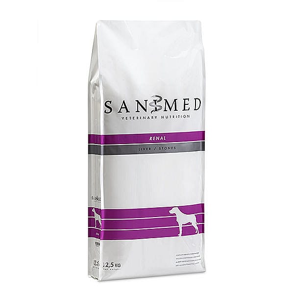 Sanimed Renal Hond Dieetvoer: Nier & Lever Ondersteuning - Volledige voeding 12.5 kg