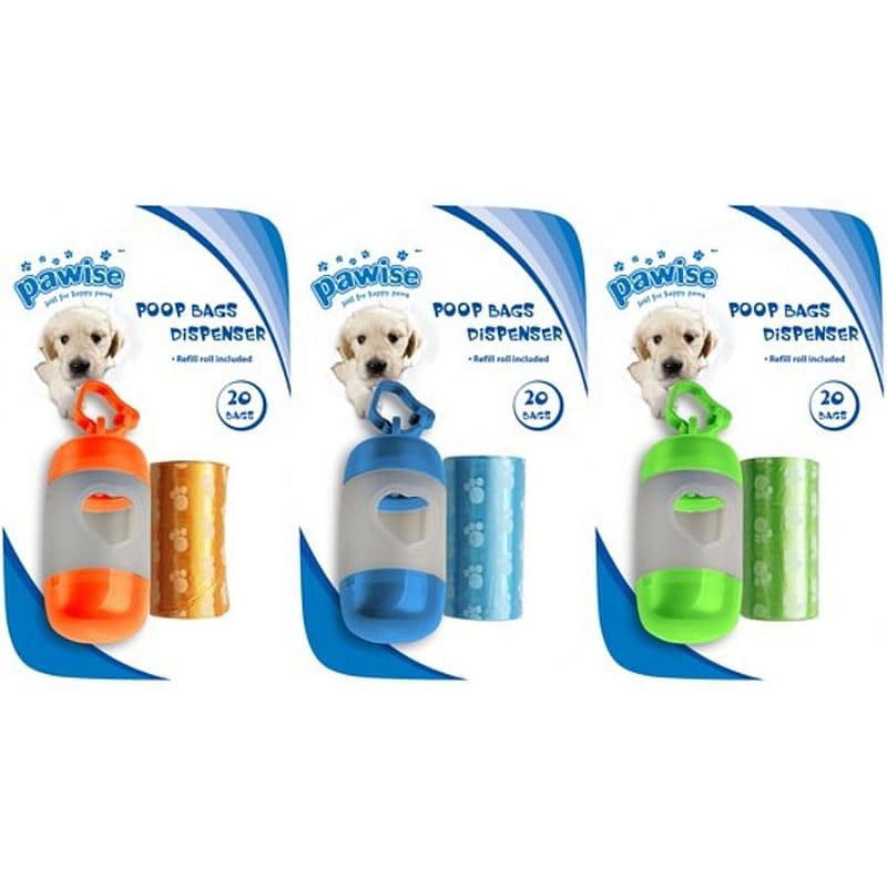 Pawise Poop Bag Dispenser Dispenser met 2 x 20 zakjes