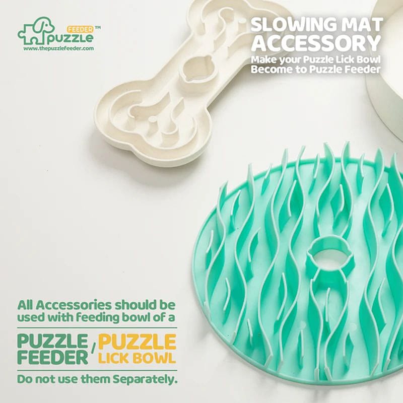 Puzzle Slow Feeder Ø 25 cm Grote Hond Slowing Mat - Ø 24 cm - accessoire los