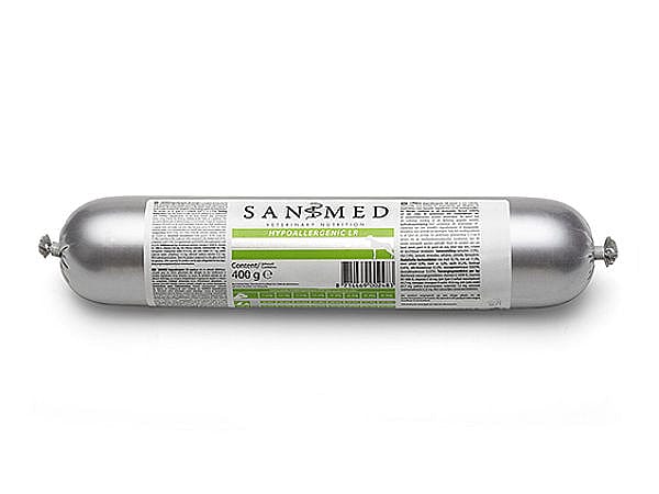 Sanimed Hypoallergeen Hond LR Worst (Lam & Rijst) 400 gram: Dieetvoer voor Honden met Voedselallergie