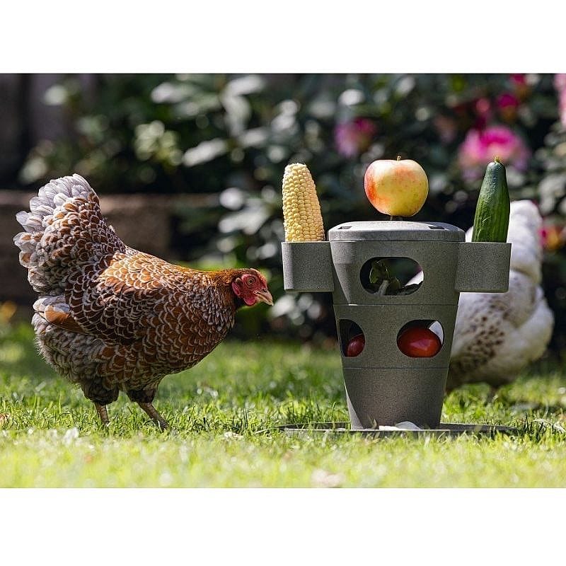 kippenhouder, hoefvoeder, groentehouder, tuinverrijking, keukenhulp