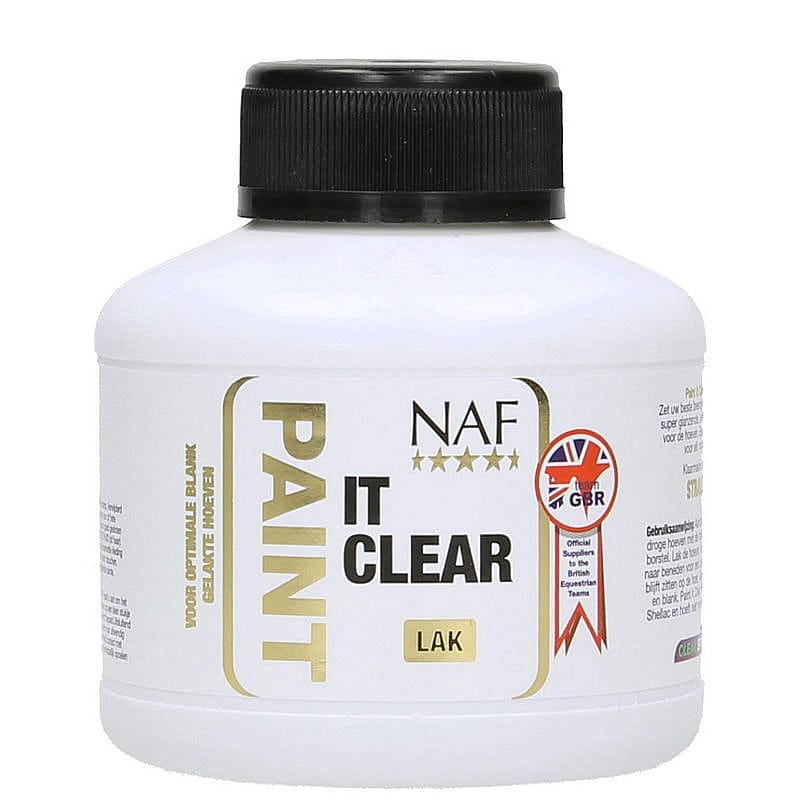 NAF Paint It Clear 250 ml – Transparante hoeflak voor paarden