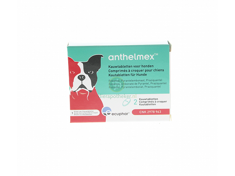 Anthelmex Ecuphar Ontwormingstablet Hond 2 kauwtabletten