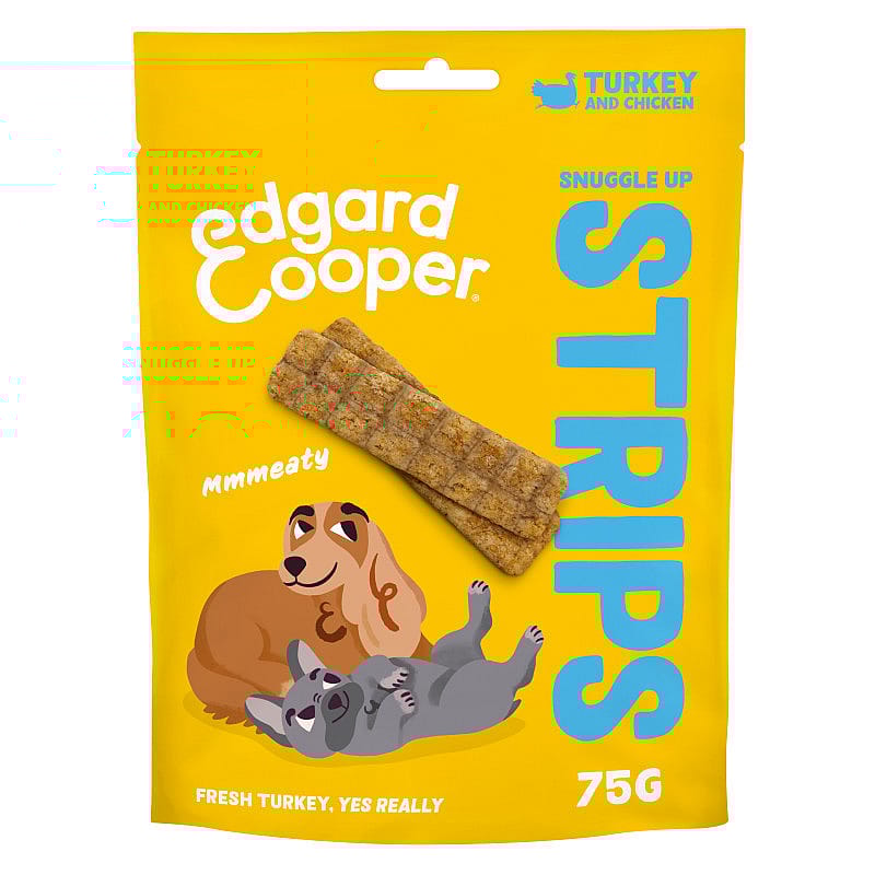 Edgard & Cooper Snuggle Up Strips Kalkoen & Kip 75 gram