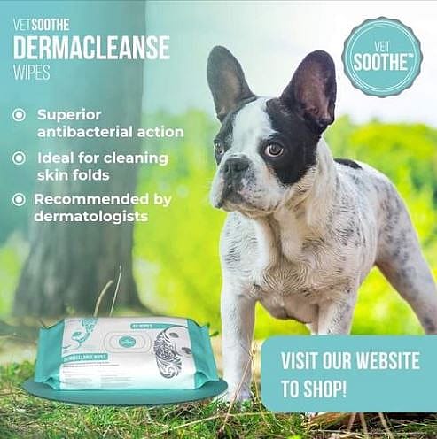 VetSoothe Dermacleanse Wipes Hond Kat 20 stuks